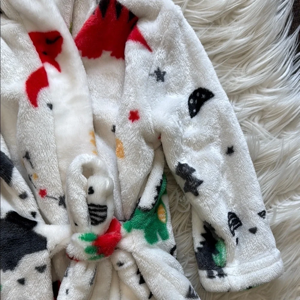 Kids Dinosaur Print Pajama Robe